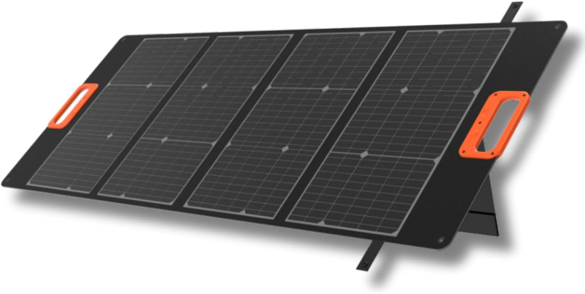 YARD FORCE Draagbaar zonnepaneel LX SPP10 voor zonnegenerator thuis, IP65 waterdichte opvouwbare zonne-oplader, compatibel met Yard Force Power Station voor outdoor camping