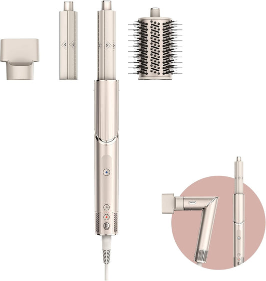 3-in-1 Haardroger en Stylingapparaat – Föhn – Haarstyler – Air Styler – Föhnborstel – Champagne – 2 Automatische Krulopzetstukken – Lichtgewicht 700 G