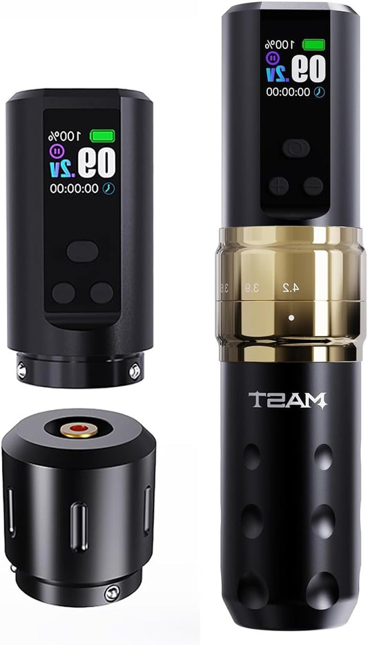 Draadloze Tattoo Pen – Tattoo Machine – Tattoo Gun – Tattoo Pen – Tattoo Machine Pen – Instelbare Naalddiepte 2,4-4,2mm – Krachtige Mcore-C1 Motor & 2000mAh Batterij Met OLED Display