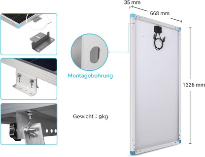 Renogy Zonnepaneel 175 W, 12 V PV monokristallijn oplader voor camper, commerciële hut schuur op het dak, zeeschip, caravan, off-grid systeem