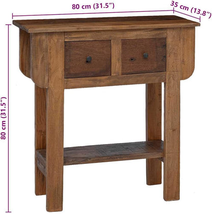 vidaXL Recycled Wood Wall Table Solid Table Console Table Side Table