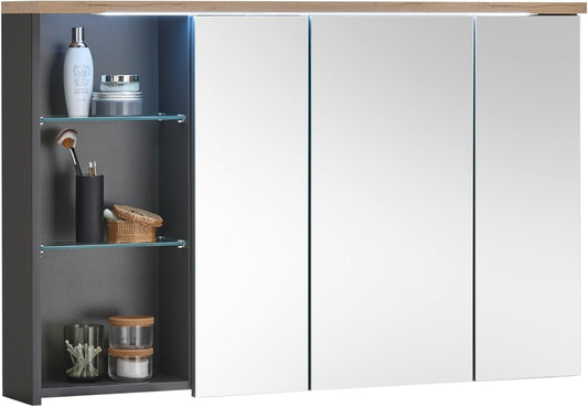 Spiegelkastje – Badkamerspiegelkast – Spiegelkast – Spiegelschrank – Badkamerspiegel – LED Verlichting – Artisan Eikenlook – 110 x 70 x 22 cm – Veel Opbergruimte