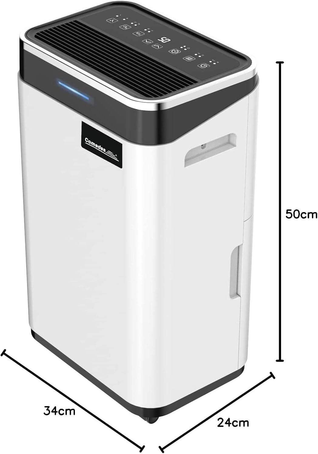 Luchtontvochtiger – Bouwdroger – Ontvochtiger – Luchtdroger – Kelderdroger – Max. 25 Liter Per 24 Uur – Voor Ruimtes Tot 100 m² / 230 m³