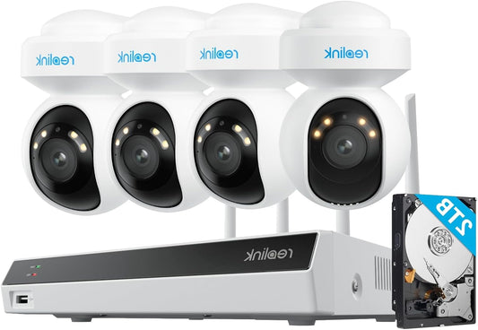 4K Beveiligingssysteem – Bewakingscamera – Outdoor Camera – Draadloze Camera – PTZ Camera – Wi-Fi 6 Connectiviteit – Kleurnachtzicht & Bewegingsdetectie