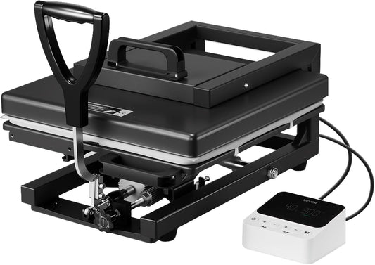 VEVOR Hybride warmtepers, 15 x 15 inch, 8-in-1 multifunctioneel, snel en gelijkmatig opwarmen, gloednieuw gepatenteerd ontwerp, eenvoudig te bedienen, sublimatiepersmachine voor T-shirts, mokken
