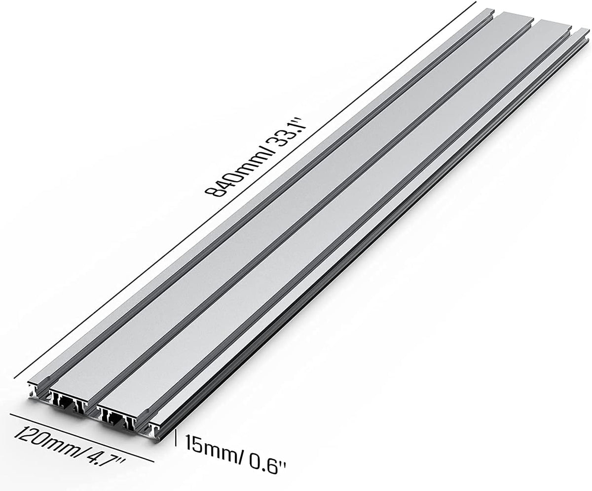 Genmitsu T-sleuftafel 6060 verlengingsaluminium spoilboard voor CNC-routermachine PROVerXL 4030 XY-as uitbreidingsset, 840 x 600 x 15 mm (33,1 x 23,6 x 0,6 inch)