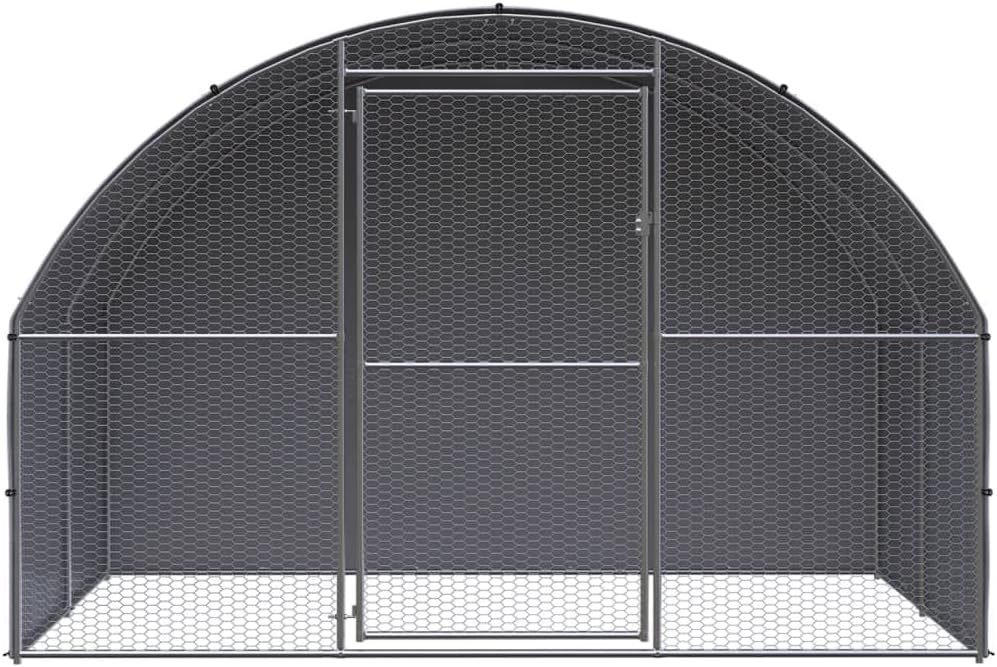 vidaXL Chicken coop 3x2x2m galvanized steel, chicken run, animal house, animal run, chicken coop, run, chicken house, chicken enclosure, chicken cage - QUORE