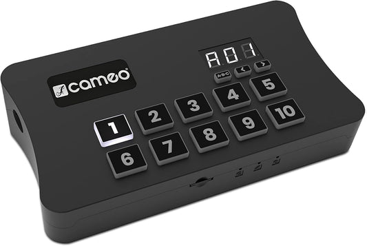 Cameo DVC CUE - USB naar DMX-interface met maximaal 2048 DMX-kanalen en verlicht bedieningspaneel