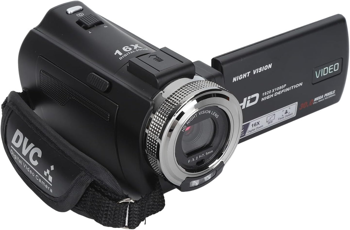Videocamera – Camcorder – Handycam – Vlogcamera – Digitale Videorecorder – 1080P Full HD Opname – 16X Digitale Zoom met Infrarood-Nachtzicht