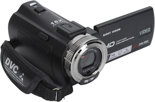 Videocamera – Camcorder – Handycam – Vlogcamera – Digitale Videorecorder – 1080P Full HD Opname – 16X Digitale Zoom met Infrarood-Nachtzicht
