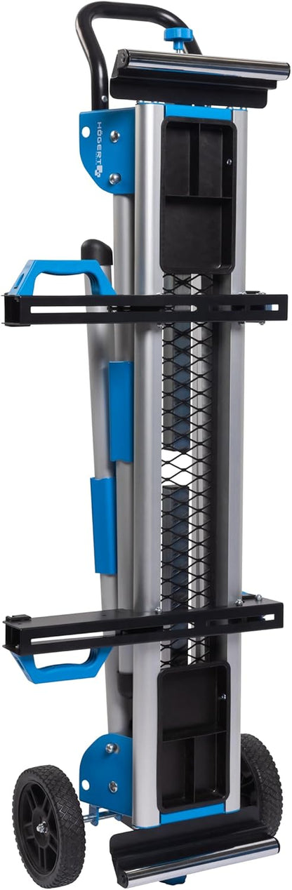 HÖGERT TECHNIK – Inklapbare, mobiele zaagtafel voor kap- en bandzagen met rolsteunen, gereedschapsplanken, stalen aluminium constructie en 100 kg draagkracht voor nauwkeurig werken
