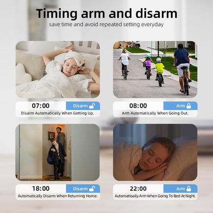 XNY 4G en WiFi draadloos alarmsysteem voor thuis, 16-delige set DIY inbraakalarmsysteem voor huisbeveiliging met app-bediening, deur-raamsensor, bewegingsdetector, werkt met Google Assistant en Alexa