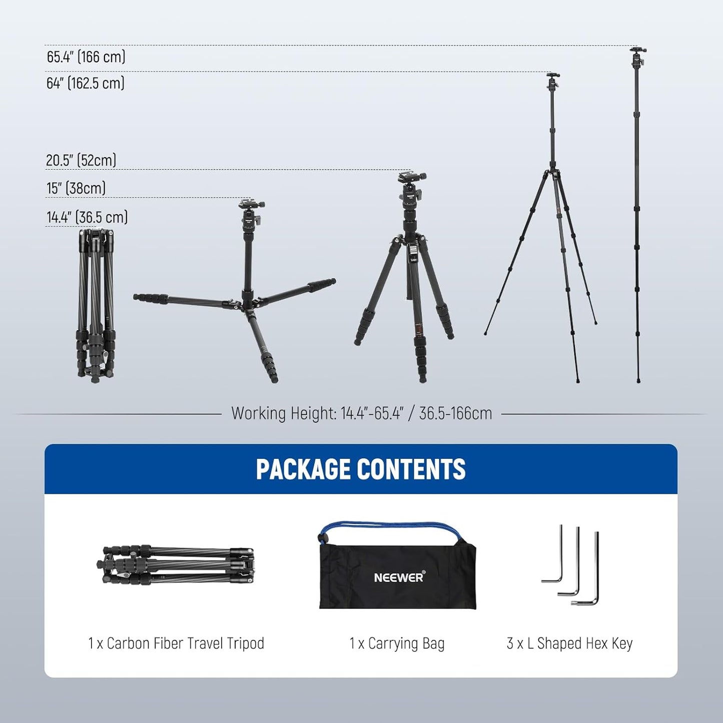 Koolstofvezel Camera Statief Monopod – Reisstatief – Camerastatief – Fotostatief – Videostatief – 360° Kogelkop – Ingeklapt 36,5 Cm, Draagvermogen 6 Kg