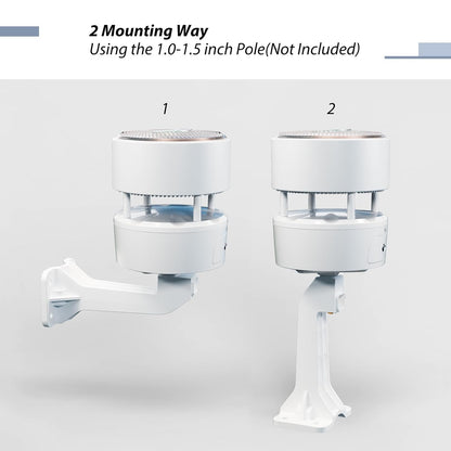 ECOWITT WS85 Weersensor voor weerstations/consoles WS3800/WS3900/HP2560, outdoor-tuineenheid met ingebouwd zonnepaneel, regenmeter, snelheidssensoren, windrichting