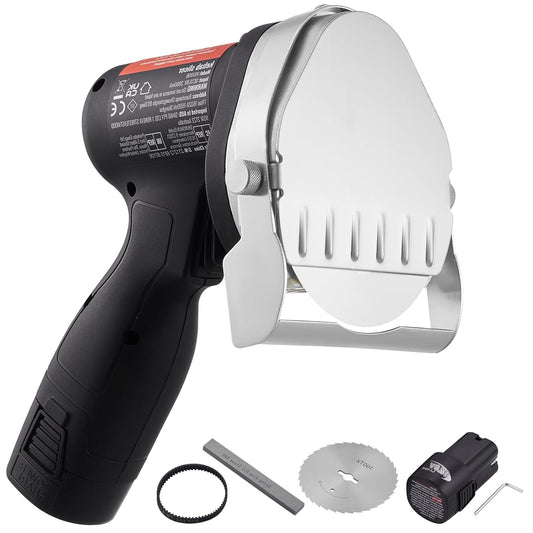 Elektrisch Kebabmes – Kebabmes Draadloos – Shawarma Mes – Döner Mes – Vlees Snijmes – 80W Motor – Instelbare Snijdikte 0-8 mm