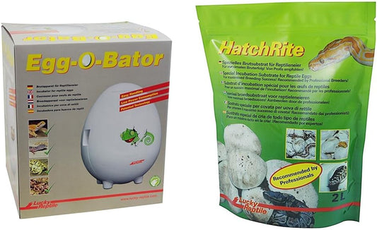 Lucky Reptile Egg-O-Bator Broedkast & Lucky Reptile HR-2 HatchRite, 2 liter, broedsubstraat