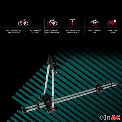 Fietsendrager – Fietsdrager – Trekhaakdrager – Bike Carrier – Fietsrek – Geschikt Voor E-Bikes En Fatbikes – Maximaal 25 Kg Draaggewicht – Snel En Veilig Te Monteren
