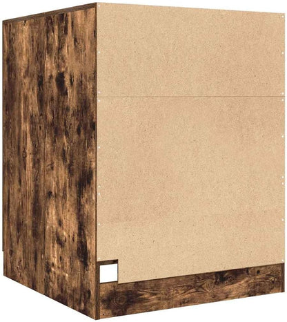 Wasmachinekast – Badkamerkast – Opbergkast – Kast – Waskast – Gerookt Eiken – Stevig Bemaakt Hout – Compact 71x71,5x91,5 cm