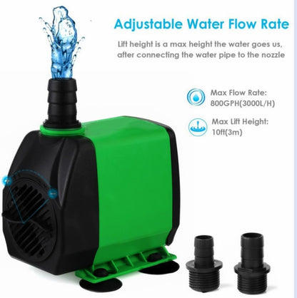 Watervalfontein voor zwembad, vijver, tuinvijverset van waterval, 3000 l/uur, watervalset van roestvrij staal, 30 cm, voor de decoratie van tuinen, terrassen en vijvers