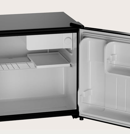 EVVO F22X Mini-koelkast, 46 l, roestvrij staal, energiebesparend, 80 kWh/jaar, 41 dB, compacte koelkast voor kantoor, slaapkamer en studio, stille mini-koelkast in modern design
