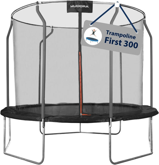 HUDORA First trampoline 300 V met veiligheidsnet, tuintrampoline outdoor, kinderen