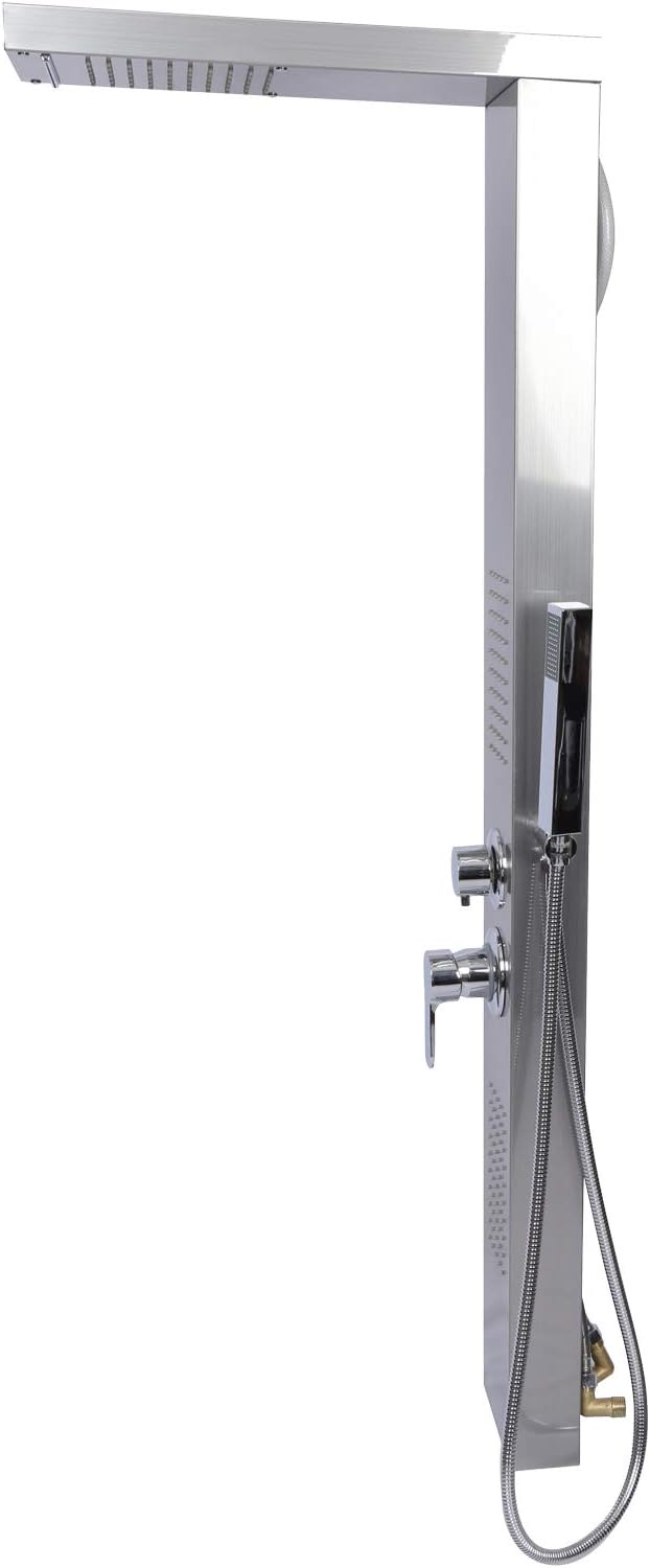 Multifunctioneel Douchepaneel – Douchepaneel – Douchekolom – Regendouche – Massagejets – Roestvrij Staal – 150 cm Handdoucheslang