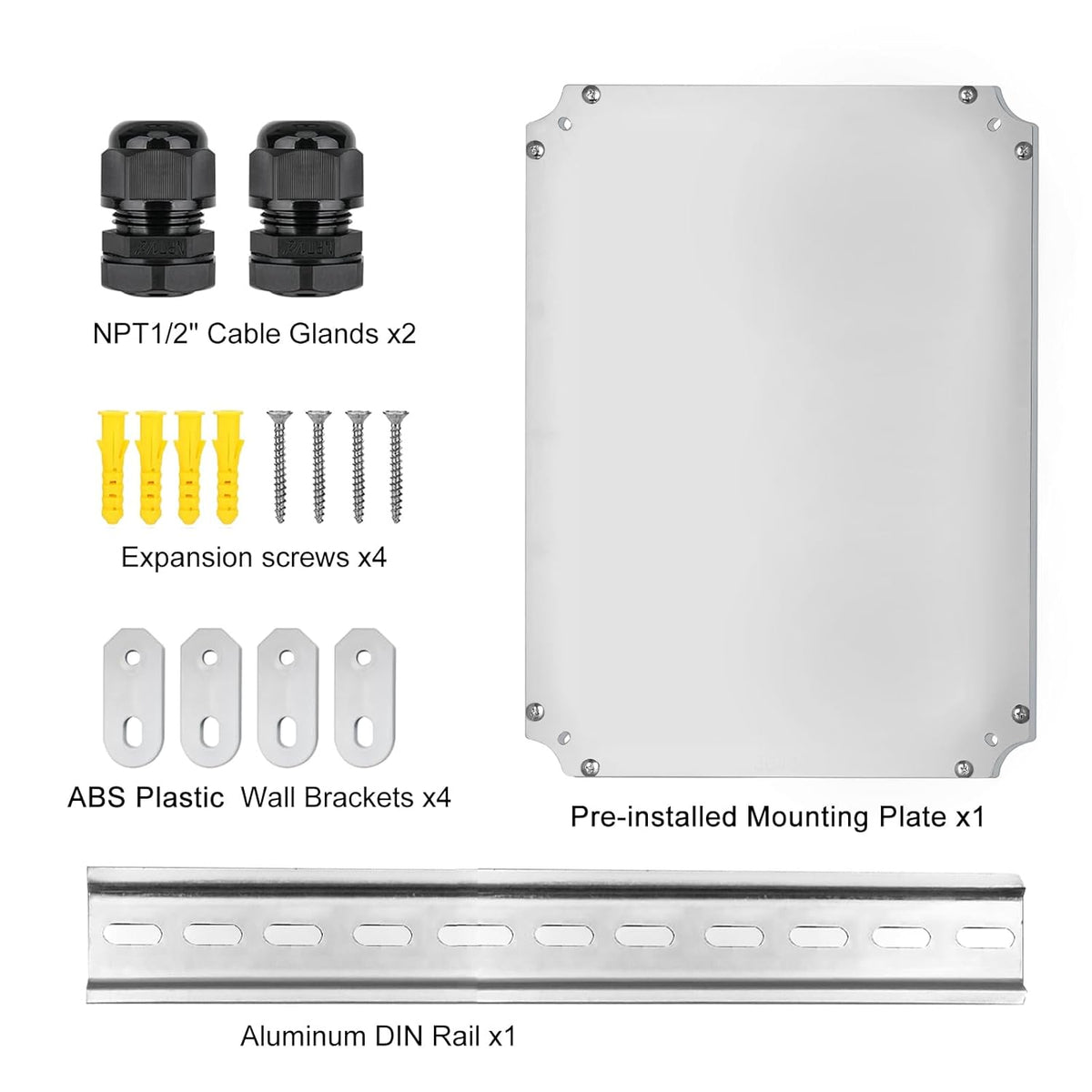 Verdeelkast opbouw, verdeelderkast, industriële behuizing, schakelkast, IP66 elektrische aansluitdoos, verdeeldoos buiten waterdicht, aansluitdoos 430 × 530 × 200 mm