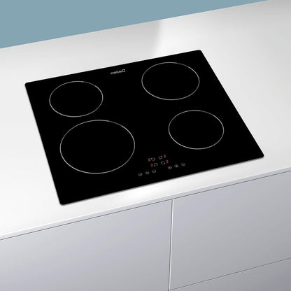 Inductiekookplaat – Elektrische Kookplaat – Kookveld – Keramische Kookplaat – Inbouw Kookplaat – 4 Kookzones 7 kW – Touchbediening Met Boosterfunctie