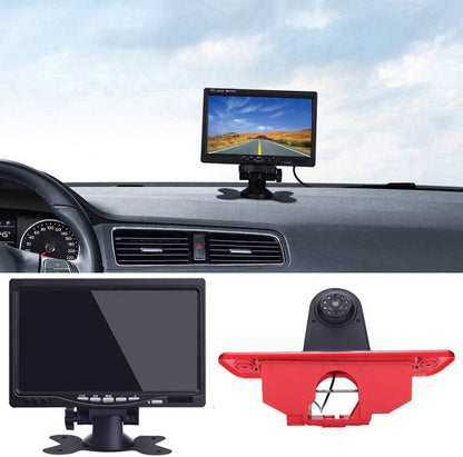 HD Caravan Transporter achteruitrijsysteem remlicht achteruitrijcamera dakcamera parkeerhulp met hoek verstelbaar compatibel met Peugeot Expert/FIAT Scudo / Citroen Jumpy/Toyota Proace