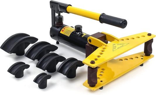 Wiltec hydraulische buizenbuiger 6t, pijpenbuiger met 6 buigelementen, buigmachine voor pijpen en buizen Ø 6,35–25,4 mm, manuele pneumatiche pijpbuigmachine