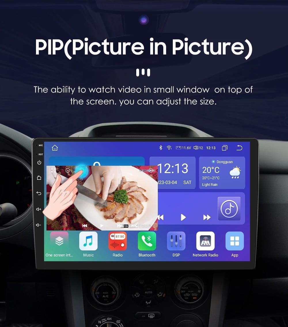 Autoradio – Navigatiesysteem – Multimedia Speler – Inbouwradio – Auto Dashboard Unit – 9 Inch HD Touchscreen – Draadloze Carplay & Android Auto – Achteruitrijcamera Met Nachtzicht