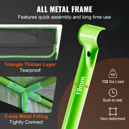 Kweektent – Growtent – Growbox – Kweekkas – Planten Tent – 152.4x152.4x203.2 cm – 600D Reflecterend Mylar – Inclusief Observatievenster & Vloerbak