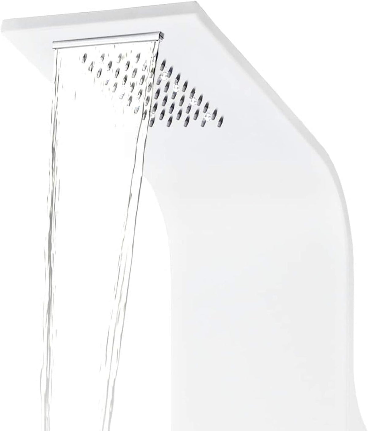 Douchepaneel – Douchekolom – Regendouche – Massagejets – Handdouche – Aluminium – 130 cm Hoog – LED Verlichting