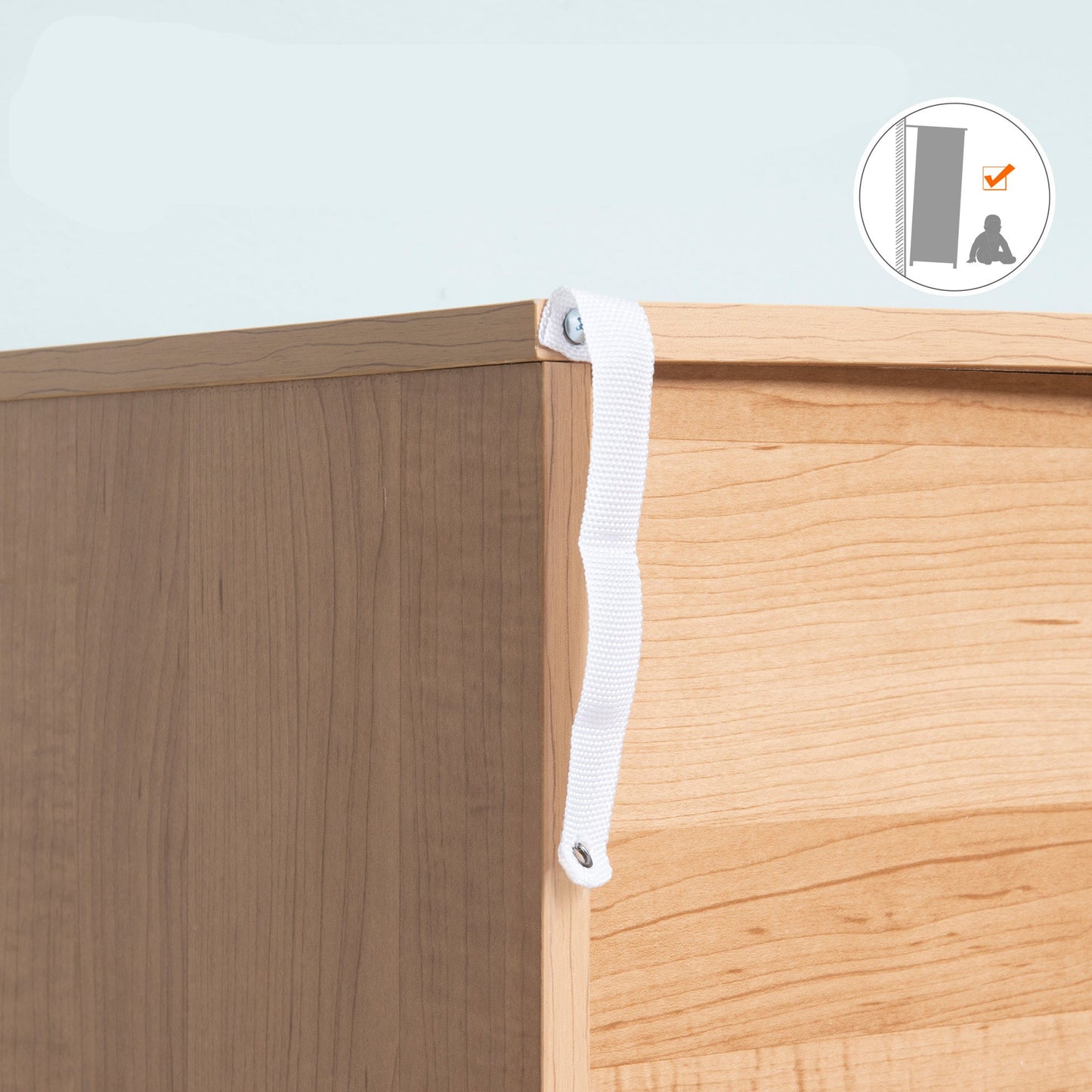 Ladekast Scandinavisch – Commode – Opbergkast – Dressoir – Schuifladenkast – Wit Met Houtlook – 3 Schuifladen – Anti-Kantelbeveiliging