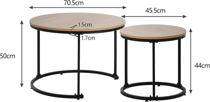 Koffietafel - Table - Coffe table - Living Room Table - Moderne minimalistische stijl - Combinatie salontafelset - Home Leisure Table - Eenvoudige hoge salontafel - Houtkleur