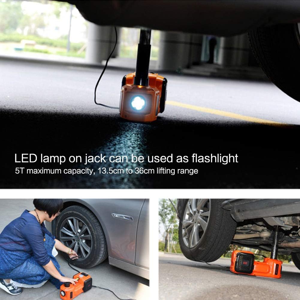 12V 5t elektrische hydraulische krik Auto drie functies Car Lift Jack met inflator en zaklamp Portable Car Repair Tool Kit