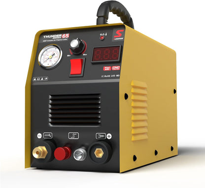 SUSEMSE Plasma Cutter Pilot Ignition, IGBT Inverter High Frequency Plasma Cutter, 65 Amp Pilot Plasma Cutting Machine - THUNDER 65 (230 V, Cutting Current 20-65 A, Cutting Capacity up to 18mm, 4-6 bar