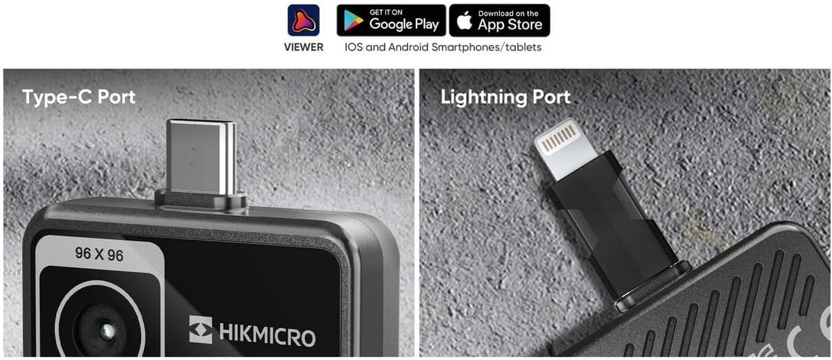Thermische Camera – Warmtebeeldcamera – Infraroodcamera – Temperatuurmeter – Compacte Thermo Scanner – 192×192 SuperIR Resolutie – Plug & Play USB-C en Lightning
