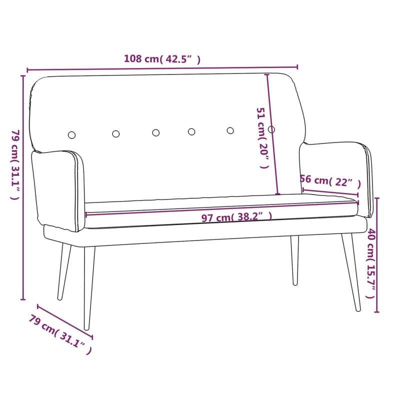 Sofa 108X79X79 Cm Velvet Pink This Couch Is Ideal As a Shoe Stool in Your Hallway Or As a Storage Stool in Your Living Room.