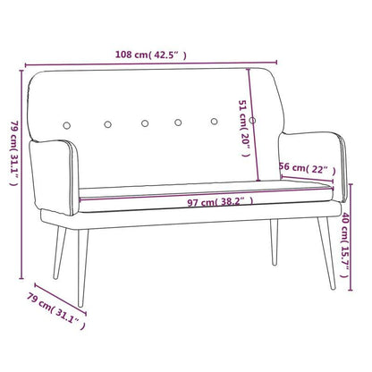Sofa 108X79X79 Cm Velvet Pink This Couch Is Ideal As a Shoe Stool in Your Hallway Or As a Storage Stool in Your Living Room.
