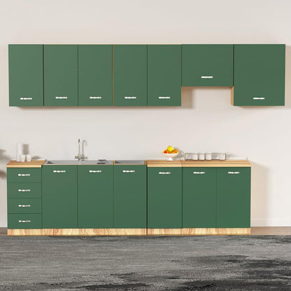 Shally Dogan Onderkast in de keuken met 2 deuren om in te bouwen, onderkast met 80 cm voor gootsteen (groen, 80 x 50 x 85 cm)