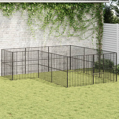 Hondenren – Hondenhok – Dierenren – Puppyren – Konijnenren – 303x300x100 cm – Gegalvaniseerd Staal – Ruime Toegang Zonder Dak