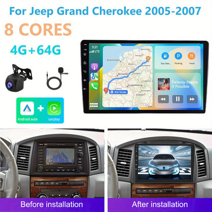 Multimedia Unit – Car Stereo – Autoradio – GPS Navigatie – Touchscreen Systeem – 10,1 Inch Scherm – 4G + 64GB – Inclusief Achteruitrijcamera en Microfoon