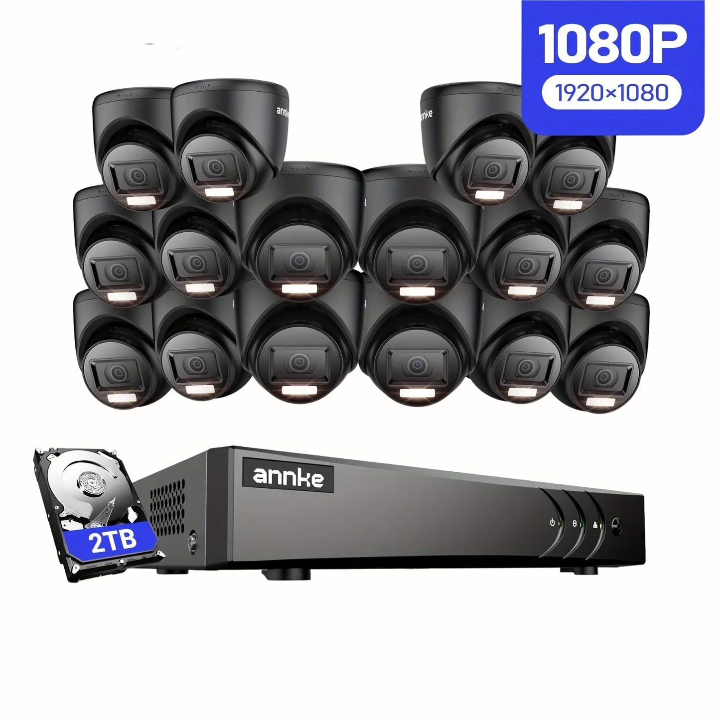 Beveiligingssysteem – Bewakingssysteem – CCTV Camera – Surveillance Camera – Beveiligingscamera – 8 Camera’s 5MP – 2TB Opslag – AI Mens- en Voertuigherkenning – Kleurennachtzicht