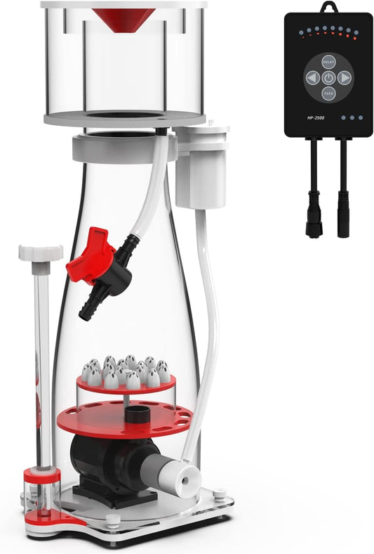 Eiwitafschuimer – Aquarium Skimmer – In-Sump Filter – Proteïne Skimmer – Waterreiniger – Compact Ontwerp – Instelbare DC Pomp 25W
