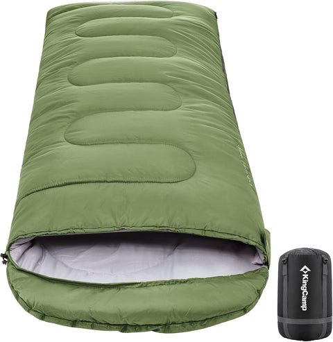 KingCamp Slaapzak, winter, outdoor, warme dekenslaapzak, draagbaar, licht, 3-4 seizoenen, camping, slaapzak voor kinderen en volwassenen op de camping, trekking, 1,9 kg