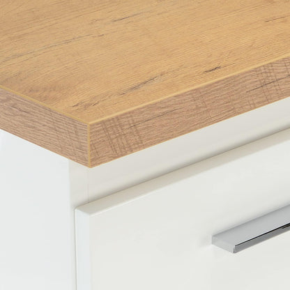 Washbasin console, washbasin, 80 x 40 x 3.5 cm (W x D x H) (oak look) - QUORE
