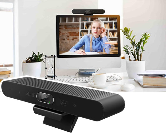 EagleBar Pro videoconferentiecamera 4K ePTZ AI Face Tracking met luidspreker en microfoon voor vergaderruimte of thuiskantoor, compatibel met Zoom/MS Teams of OBS-streaming