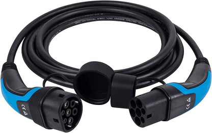 lighteu, DasVolt® EV/oplaadkabel voor elektrische en hybride voertuigen | type 2 tot type 2 | 32 A (7,2 kW) / één fase | oplaadkabel voor thuis 8 m IP55
