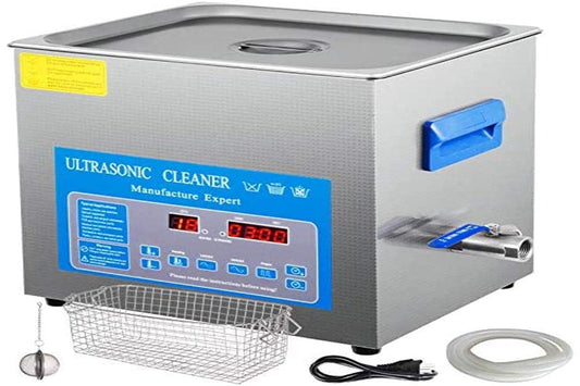 Ultrasone Reiniger – Ultrasoon Schoonmaker – Sieradenreiniger – Brillenreiniger – RVS Reinigingsmachine – 10 Liter Tank – Dubbele Frequentie 28/40 kHz – Verwarmingsfunctie tot 80°C